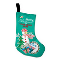Snowman Holiday Print 100% Recycled PET Stocking